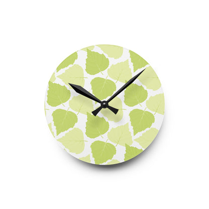 Birch Leaves - Wall Clock -Modern Greenery -Stylish Home Decor for Nature Lovers