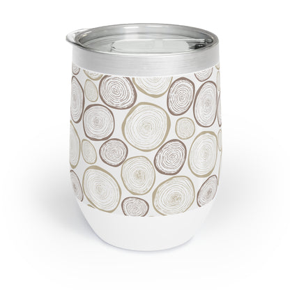 Chic Green Floral Wine Tumbler - Perfect for Outdoor Gatherings & Relaxation