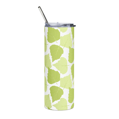 Birch Leaves - Eco-Friendly Floral Stainless Steel Tumbler | 20oz Travel Mug for On-the-Go Refreshments