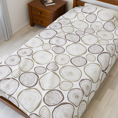 Cozy Green Botanical Velveteen Plush Blanket