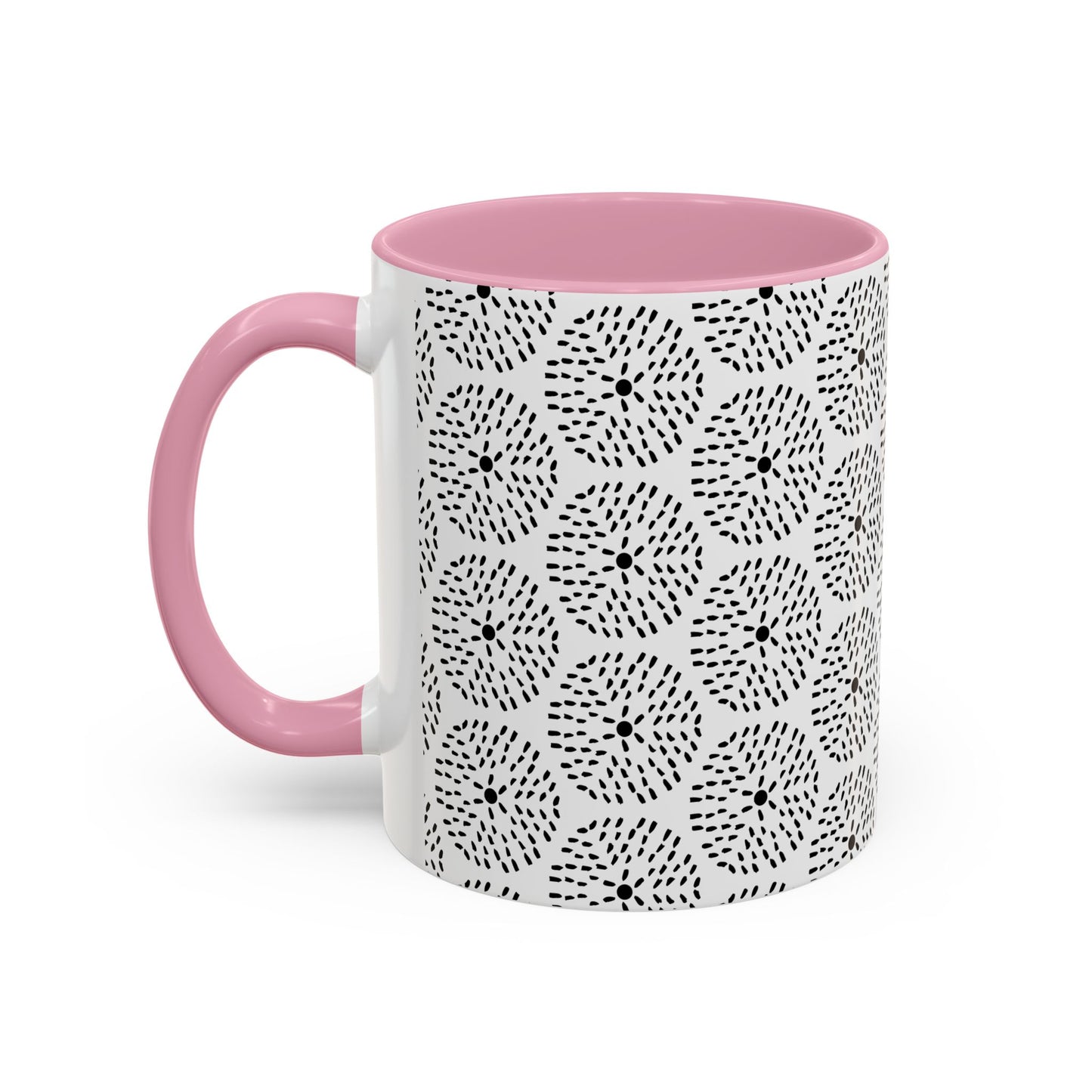 Geometric Dandelion Ink Stylized Mug, 11oz - Minimalistic and Elegant Design