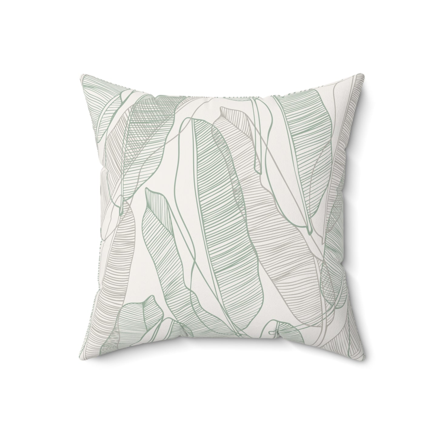 Tropical Leaves Pillow  - Home decor - Sand and Sage Green - Gifting