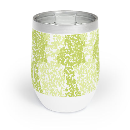 Weeping Birch - Chic Green Floral Wine Tumbler - Perfect for Outdoor Gatherings & Relaxation