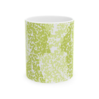 Weeping Birch - Botanical Green Ceramic Mug - 11oz & 15oz - Perfect for Coffee Lovers & Nature Enthusiasts