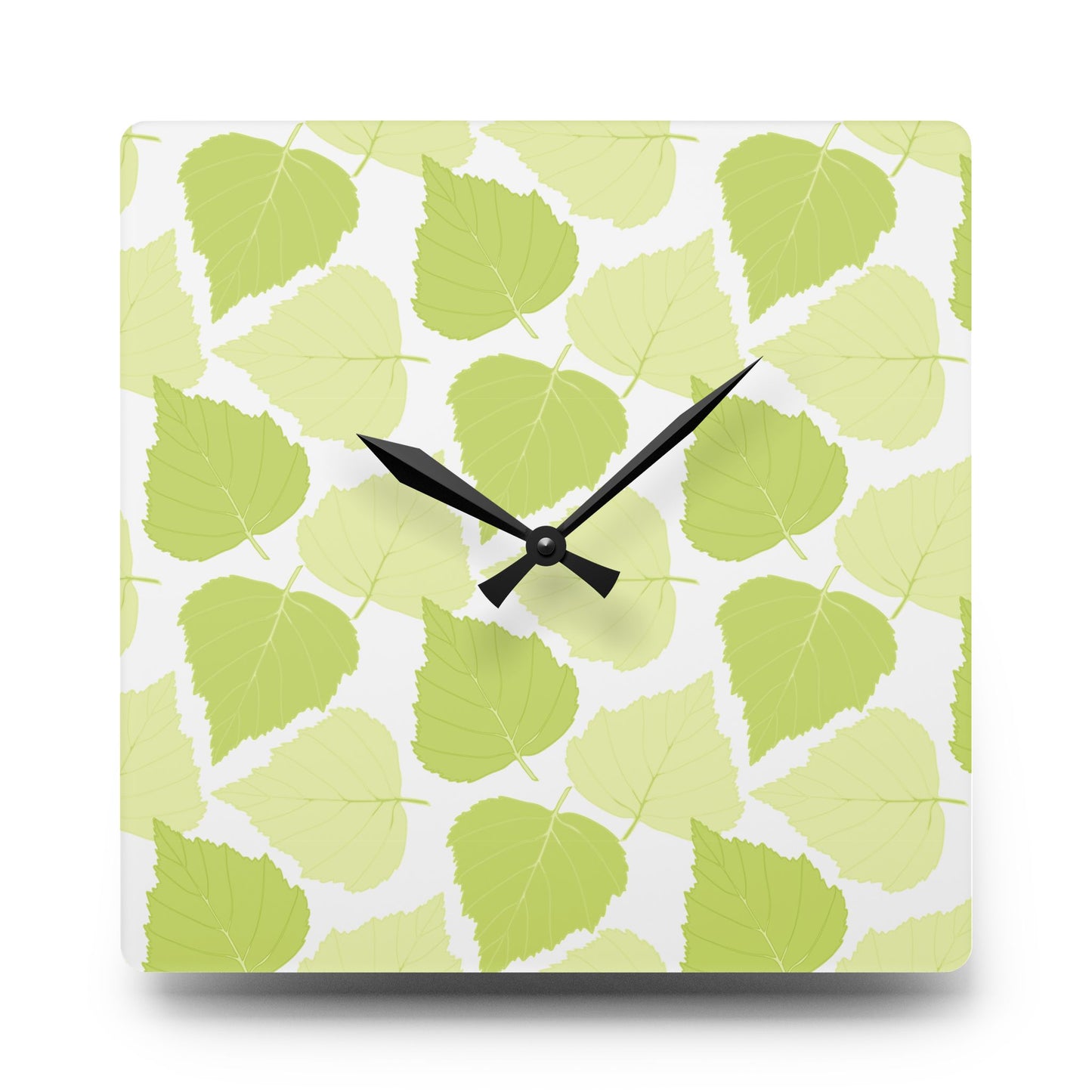 Birch Leaves - Wall Clock -Modern Greenery -Stylish Home Decor for Nature Lovers