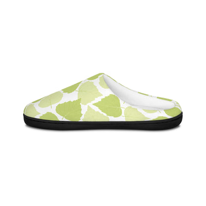 Birch Leaves -  Botanical Print Slippers - Cozy Comfort for Home