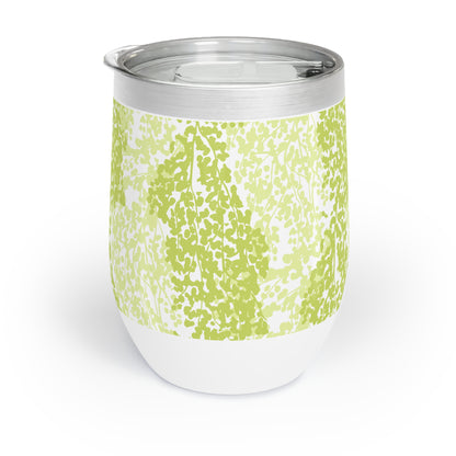 Weeping Birch - Chic Green Floral Wine Tumbler - Perfect for Outdoor Gatherings & Relaxation
