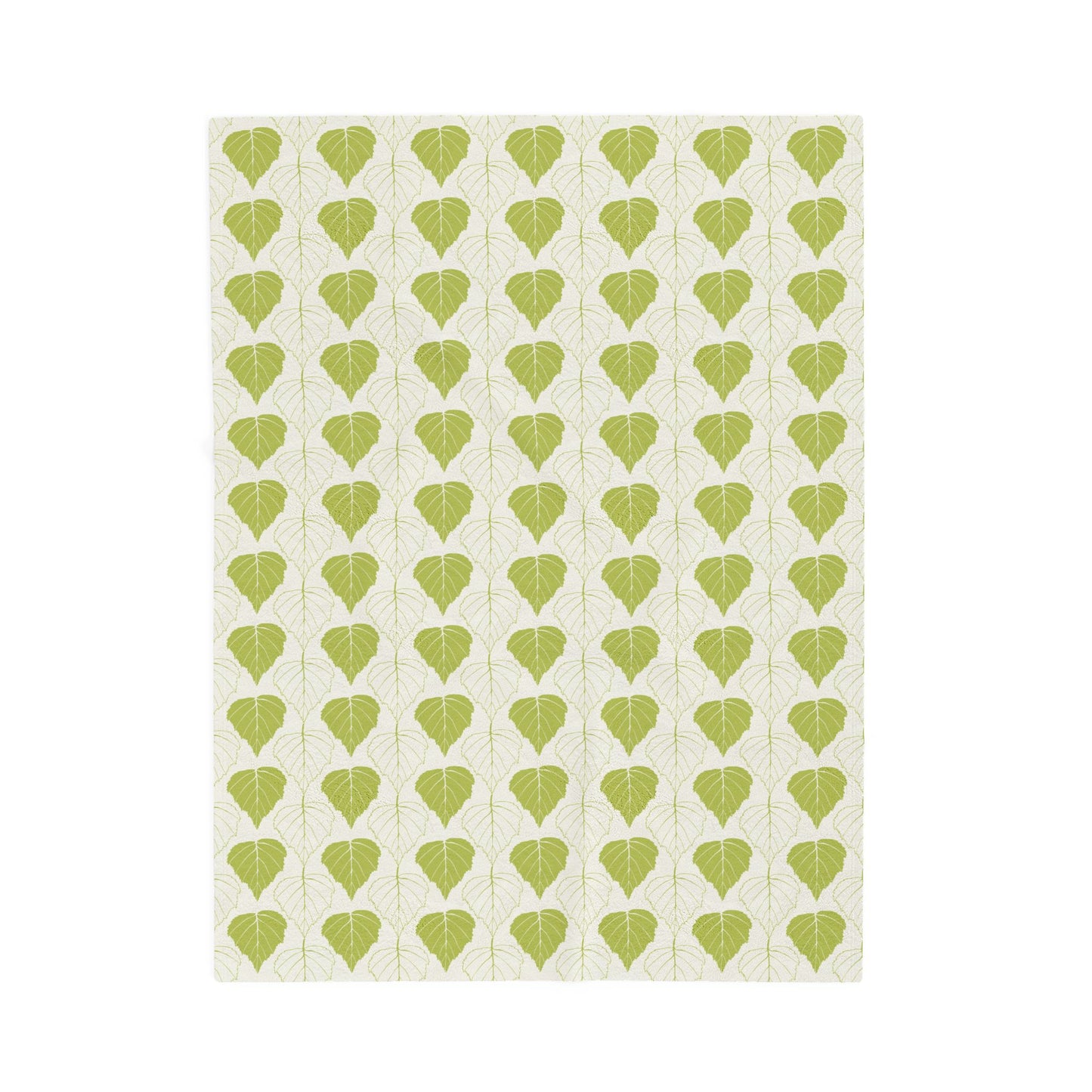 Cozy Green Botanical Velveteen Plush Blanket