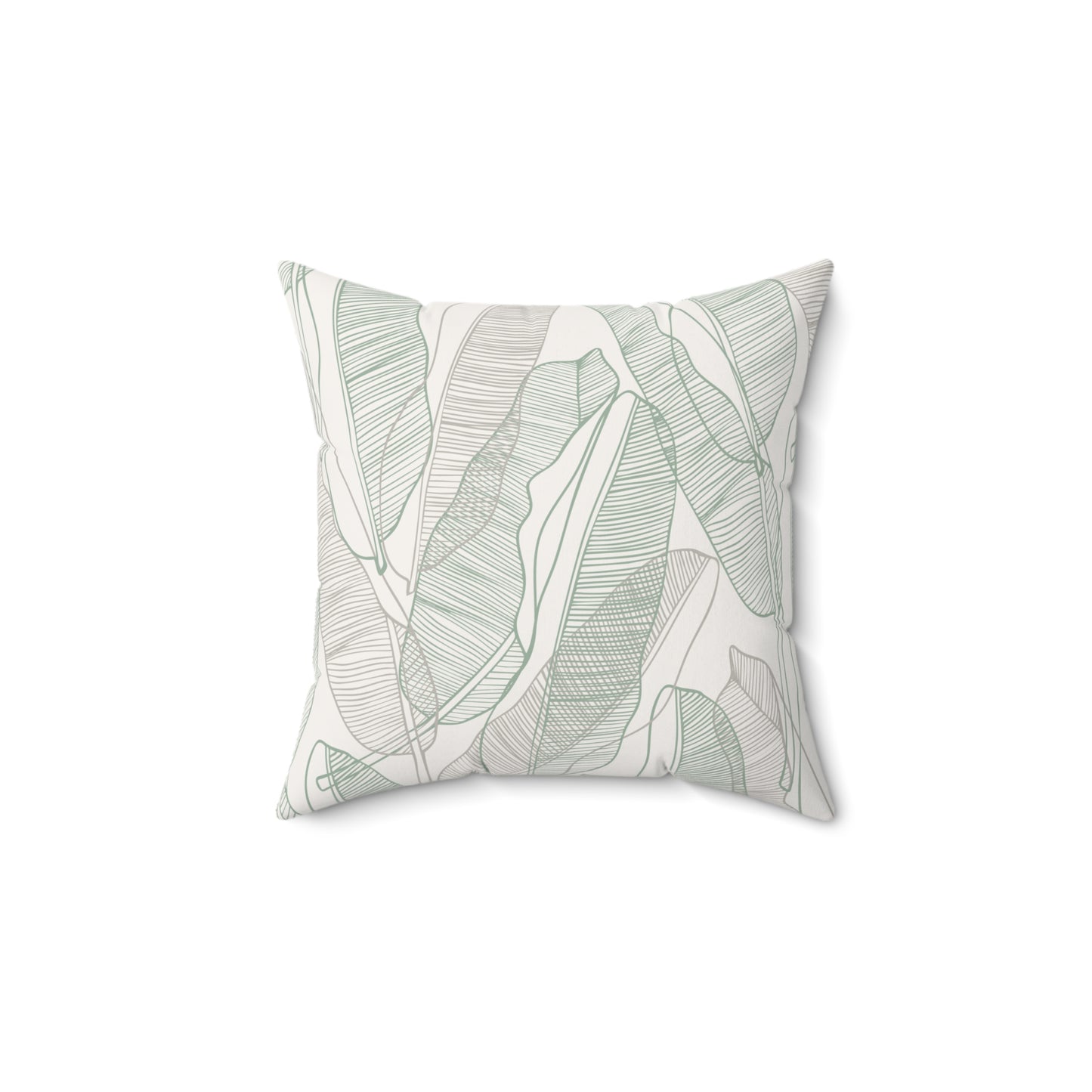 Tropical Leaves Pillow  - Home decor - Sand and Sage Green - Gifting