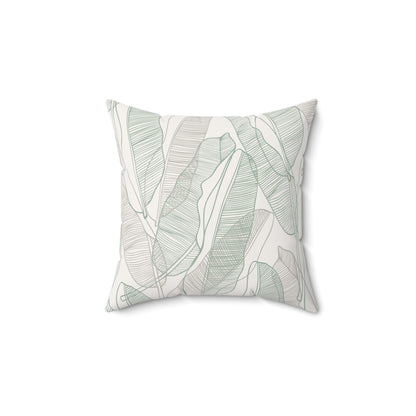 Tropical Leaves Pillow  - Home decor - Sand and Sage Green - Gifting