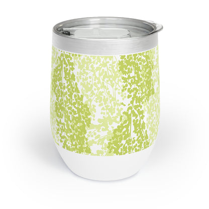 Weeping Birch - Chic Green Floral Wine Tumbler - Perfect for Outdoor Gatherings & Relaxation