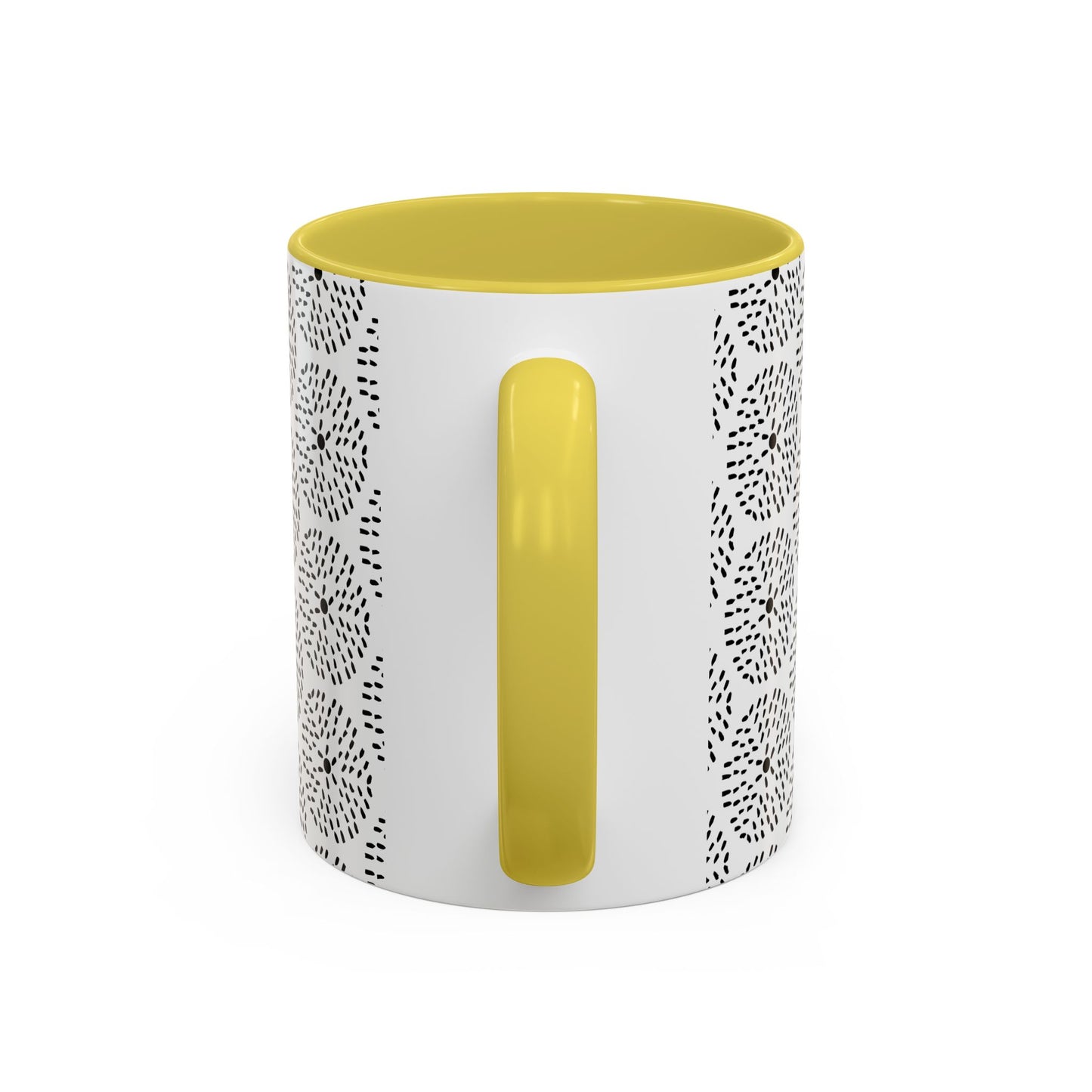 Geometric Dandelion Ink Stylized Mug, 11oz - Minimalistic and Elegant Design