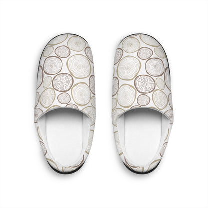 Botanical Tree Cut Print Women's Indoor Slippers - Cozy Comfort for Home