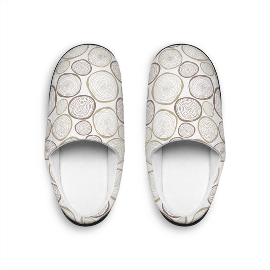 Botanical Tree Cut Print Women's Indoor Slippers - Cozy Comfort for Home