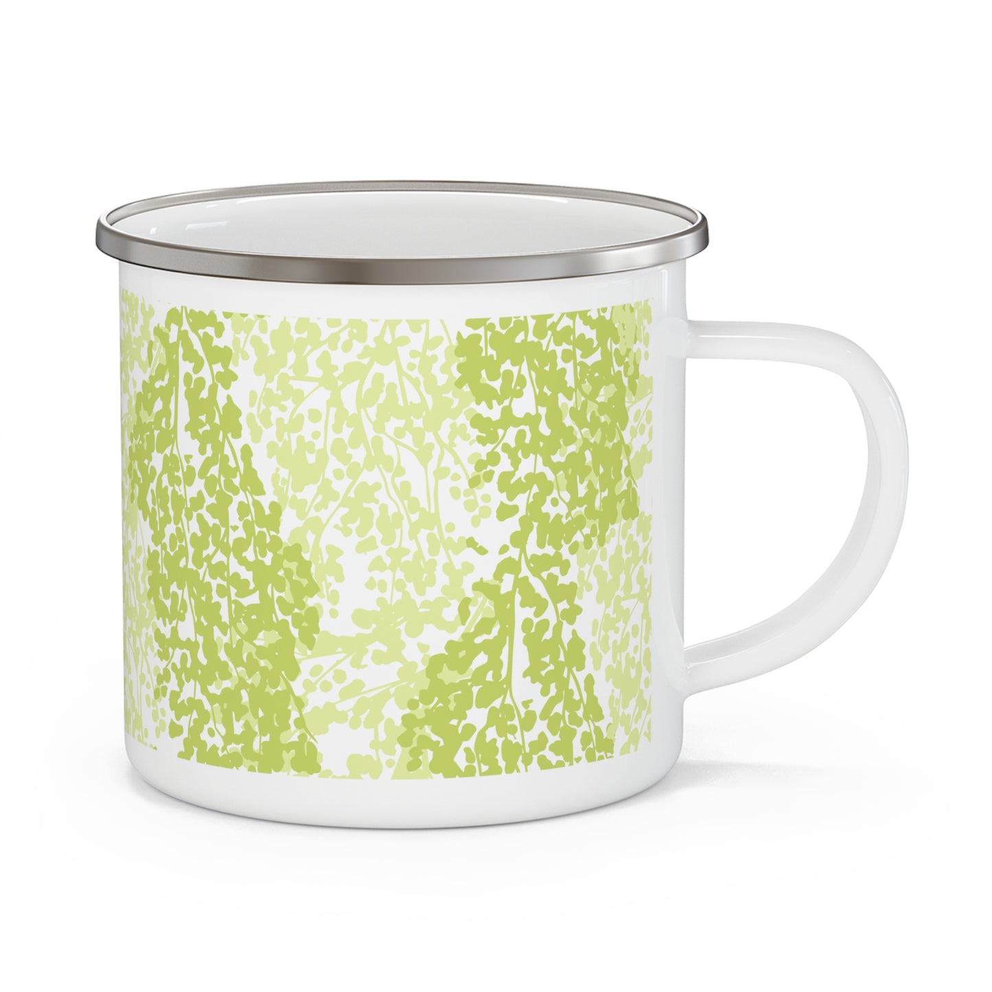 Nature-Inspired Enamel Camping Mug for Outdoor Lovers