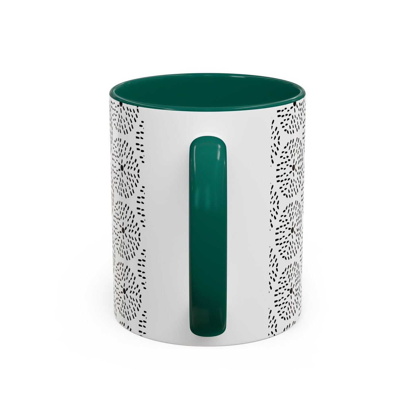Geometric Dandelion Ink Stylized Mug, 11oz - Minimalistic and Elegant Design