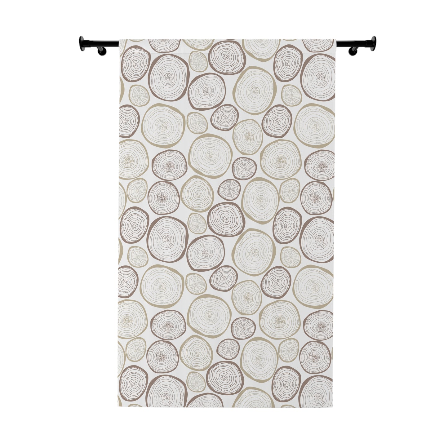 Botanical Print Window Curtain - Bright Green Leafy Design for Natural Vibe