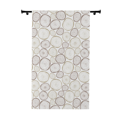 Botanical Print Window Curtain - Bright Green Leafy Design for Natural Vibe