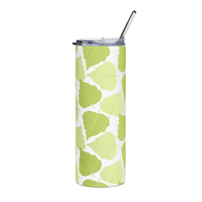 Birch Leaves - Eco-Friendly Floral Stainless Steel Tumbler | 20oz Travel Mug for On-the-Go Refreshments