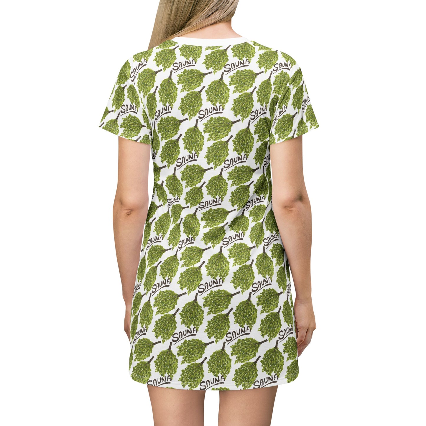 Sauna Birch Whisk Print T-Shirt Dress