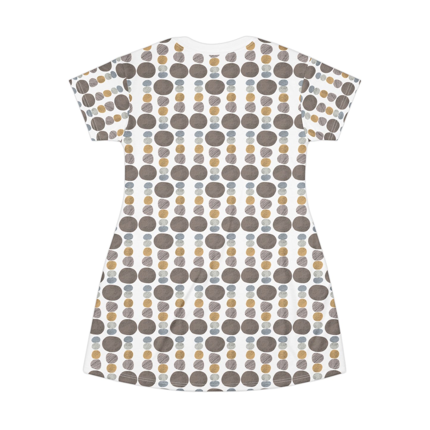 Pebbles - T-Shirt Dress White Background
