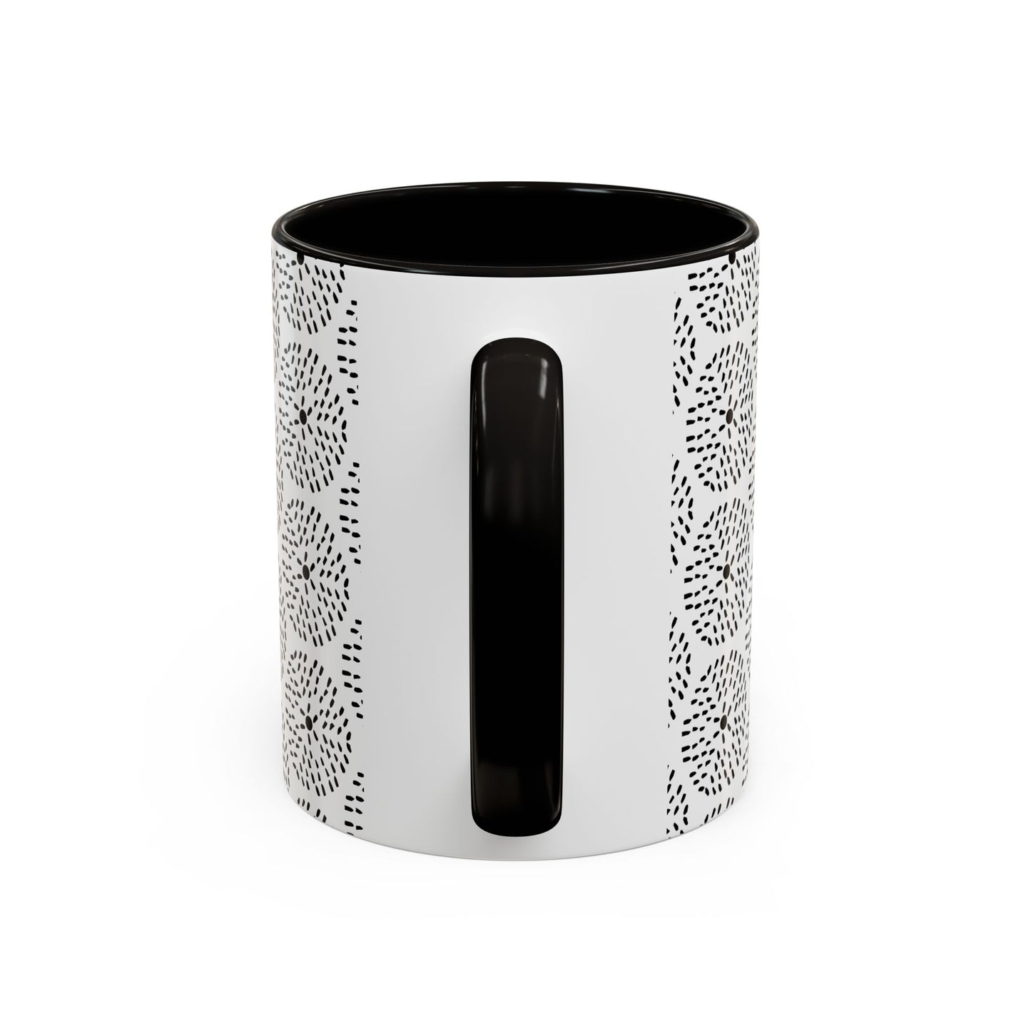 Geometric Dandelion Ink Stylized Mug, 11oz - Minimalistic and Elegant Design