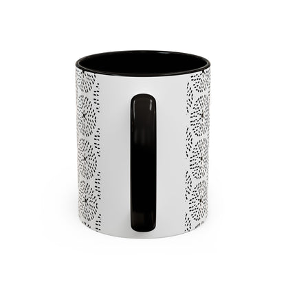 Geometric Dandelion Ink Stylized Mug, 11oz - Minimalistic and Elegant Design
