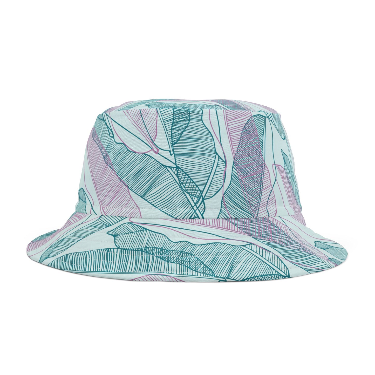 Tropical Bucket Hat - Teal, Mint and Pink Perfect for Summer Adventures